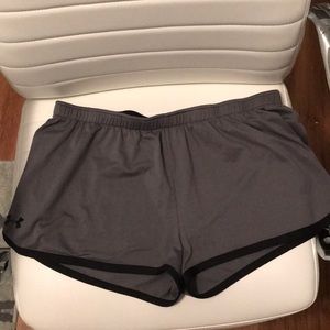 Grey under armor shorts